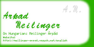 arpad meilinger business card