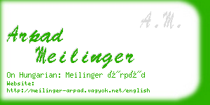 arpad meilinger business card